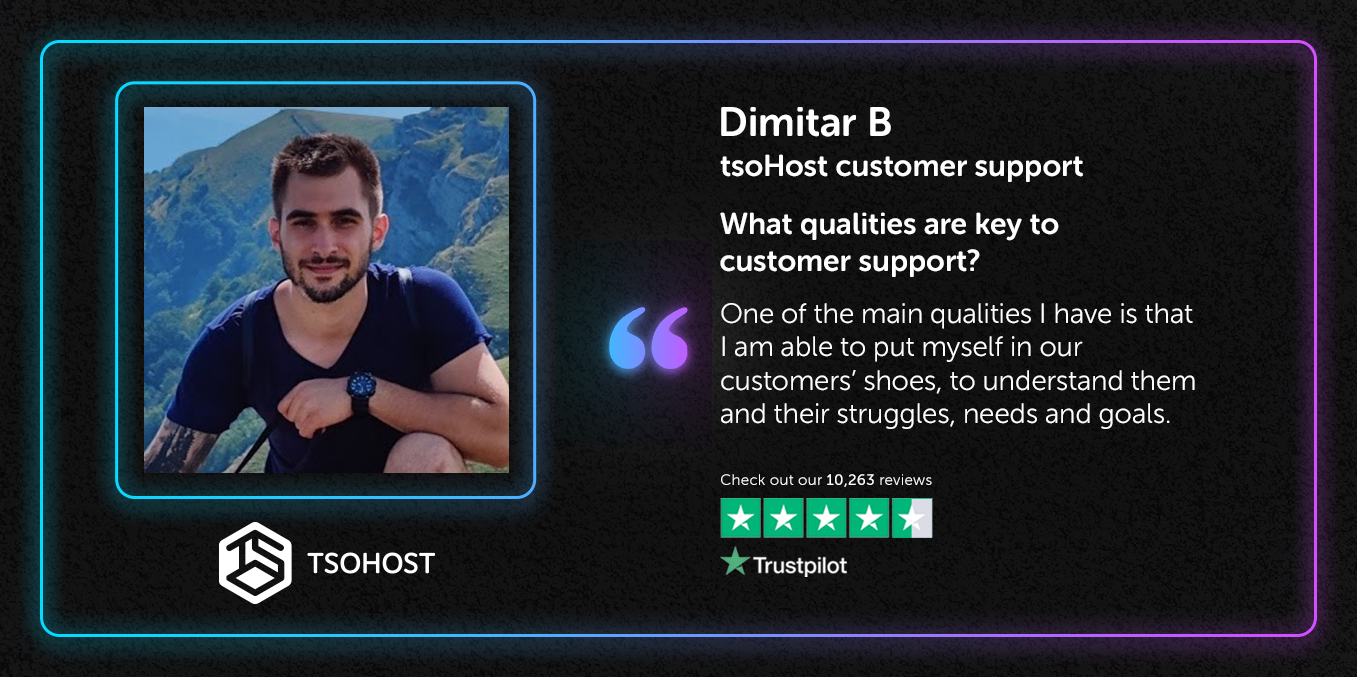 Introducing Dimitar B from tsoHost's support team